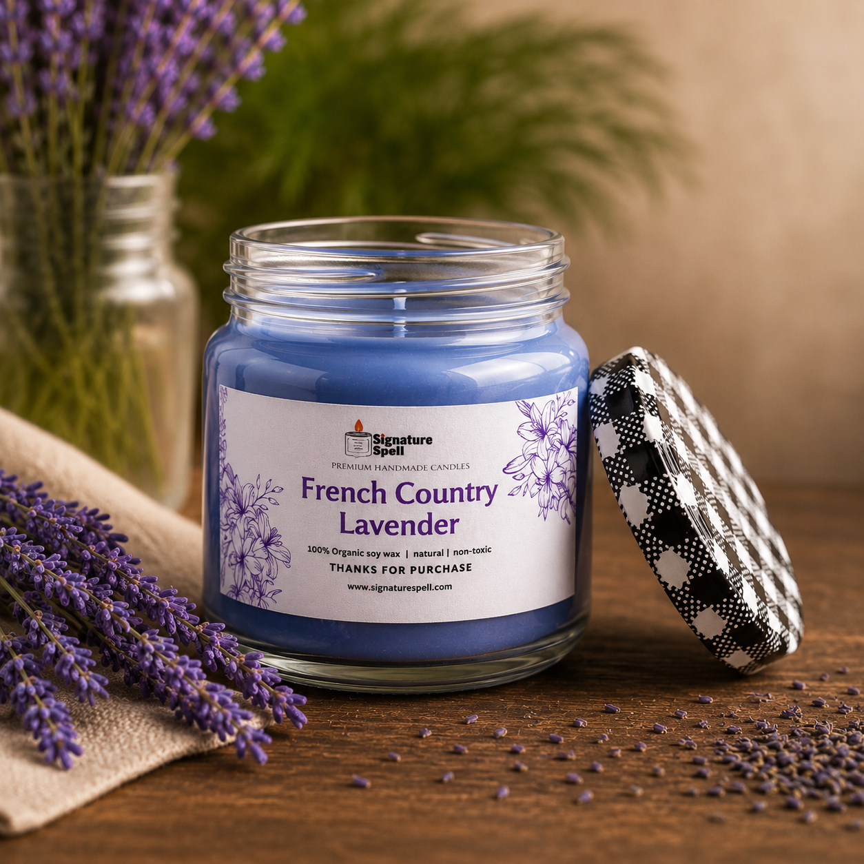 Sleek glass jar candles